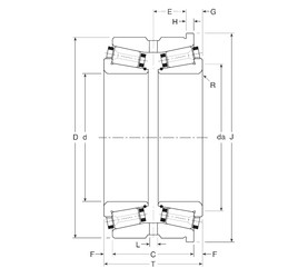 Rodamiento 80033X/80066XH Gamet