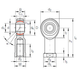 Rodamiento GIKL 8 PW INA