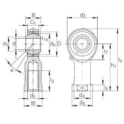 Rodamiento GIKR 12 PB INA